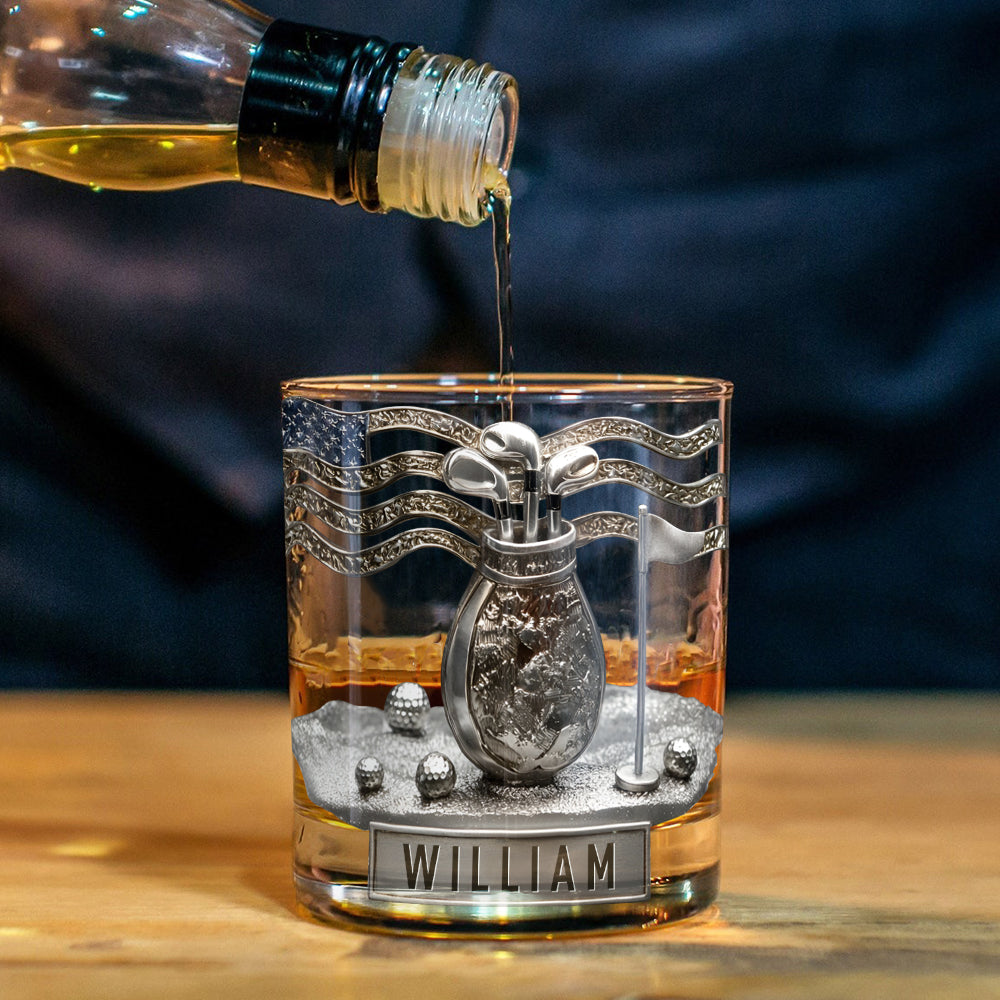 Love Golf - Personalized Golf Whiskey Glass