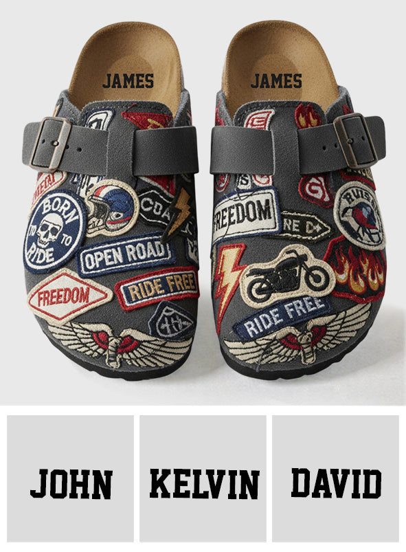 Gift For Motorbikers - Personalized Biker Clogs With Arch Support