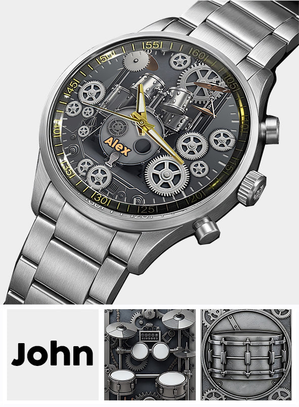 Drummer Life – Personalisierte Schlagzeuger-Handuhr