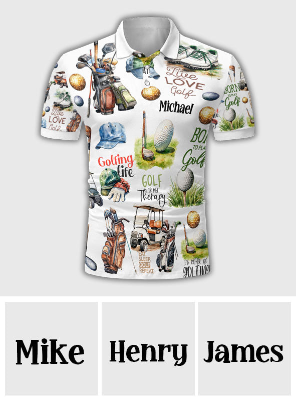 Live Love Golf - Personalized Golf Polo Shirt