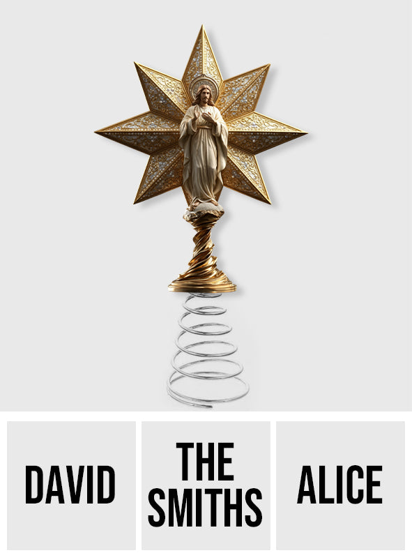 Star Of Bethlehem - Personalized Christian LED Light Tree Topper