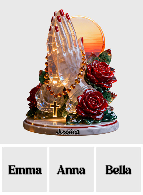 La foi plutôt que la peur - Veilleuse LED chrétienne personnalisée en acrylique