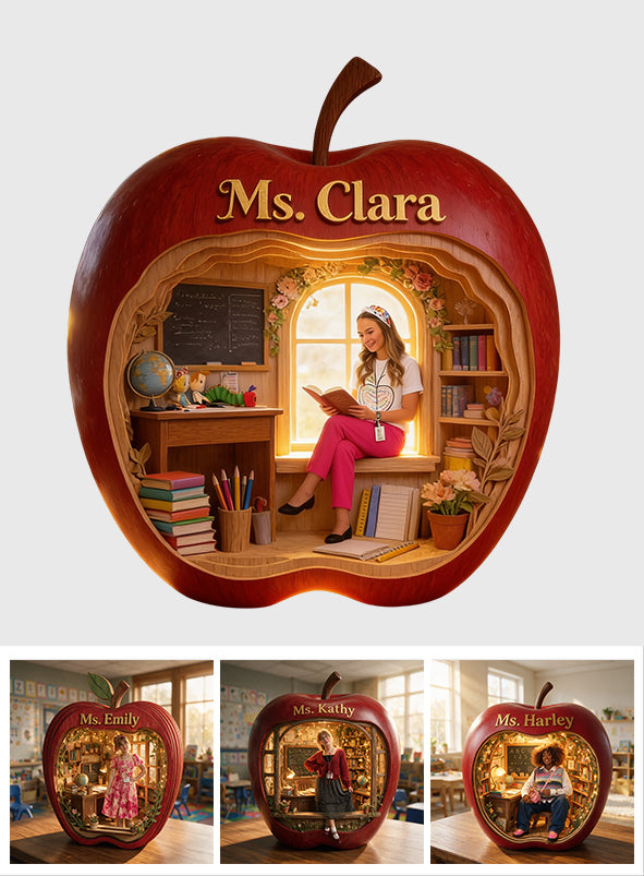 It's A Good Day To Teach Tiny Humans - Personalized Teacher Wooden Light Shadow Box