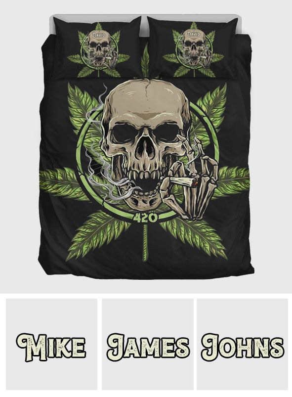 Art Skull Bedding Set - Personalized Weed Bedding Set