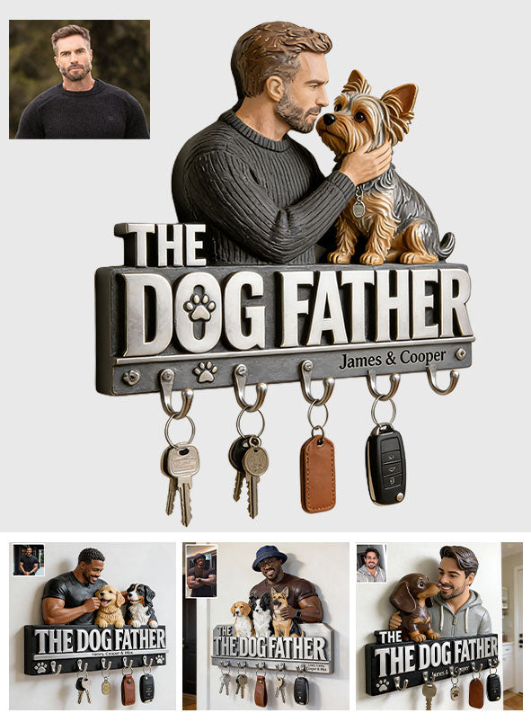 Der Hundevater - Personalisierter Hund Hängeregal in Form