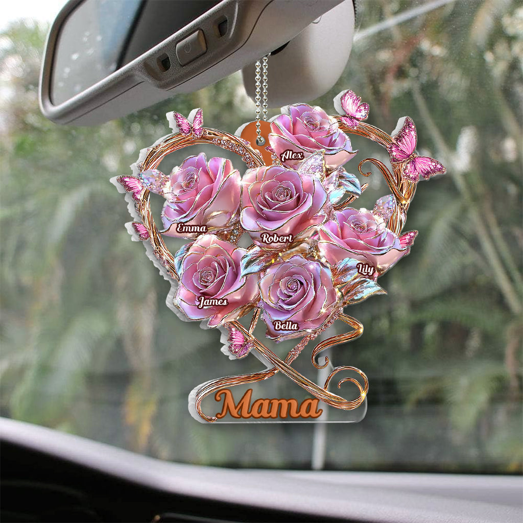 My Garden Gift For Mom, Grandma - Personalized Mother Transparent Car Ornament