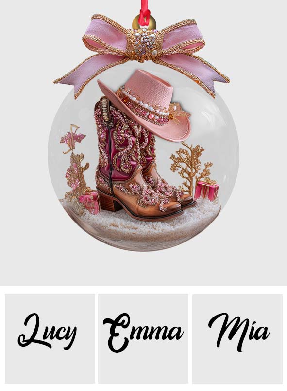 Cowgirl Boots - Personalized Cowgirl Ornament