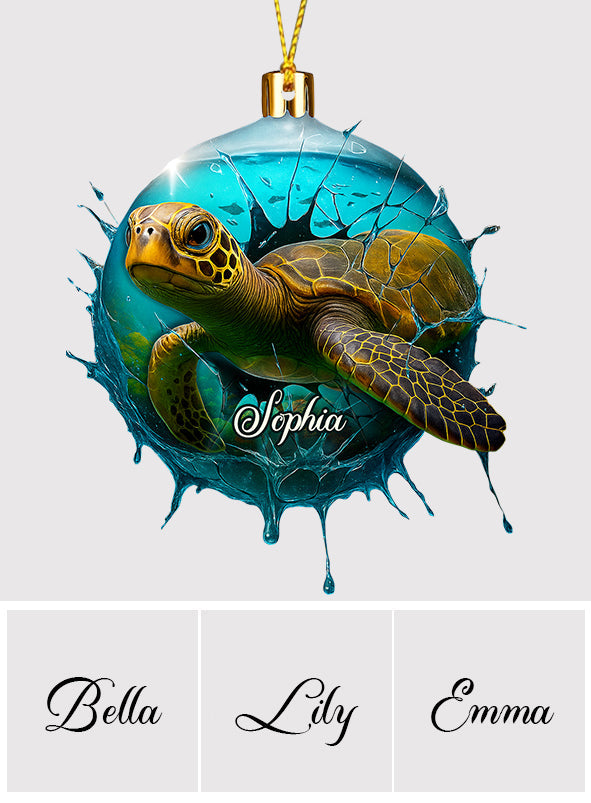 Turtle Family - Personalized Turtle Ornament