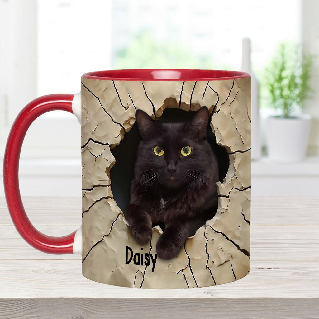 Love Black Cat - Personalized Black Cat Accent Mug