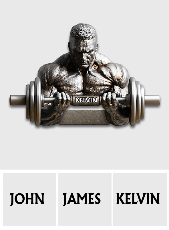 No Pain No Gain - Personalized Fitness Custom Shaped Key Rack