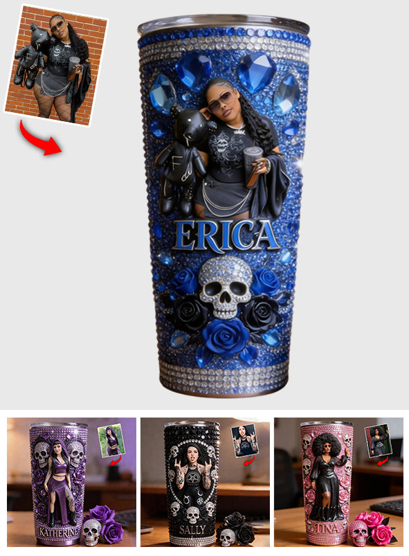 Personalisierter Skull Tumbler - Foto nach Wahl