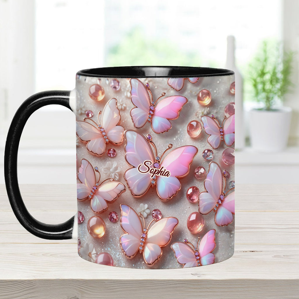 Stunning Butterflies - Personalized Butterfly Accent Mug