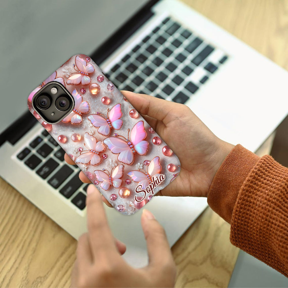 Stunning Butterflies - Personalized Butterfly Full Print Phone Case
