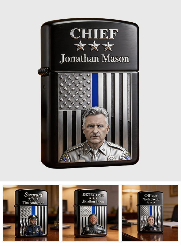 Einzigartiges Geschenk für Polizeibeamte - Personalisierter Feuerzeug