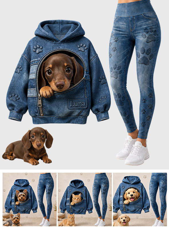 Benutzerdefiniertes Foto - Personalisierter Hundepullover und Leggings