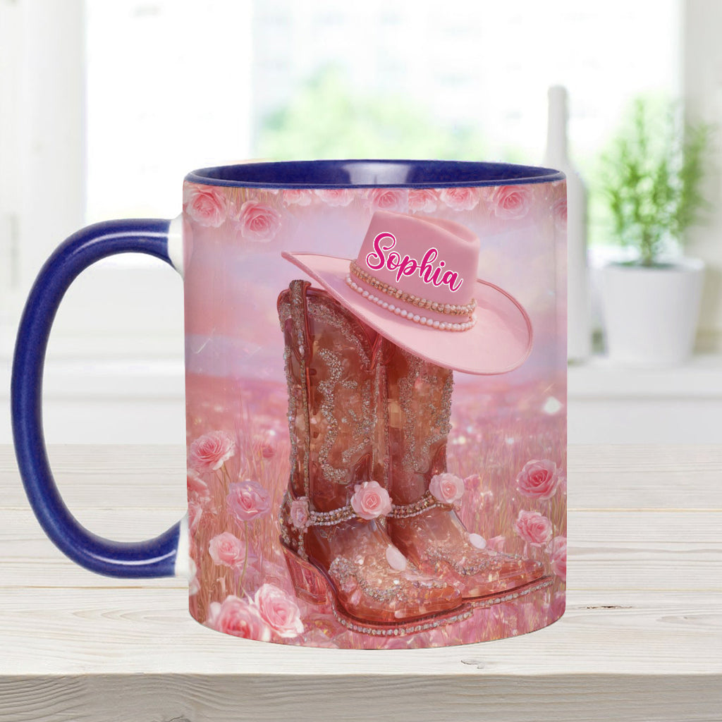 Floral Cowgirl - Personalized Cowgirl Accent Mug
