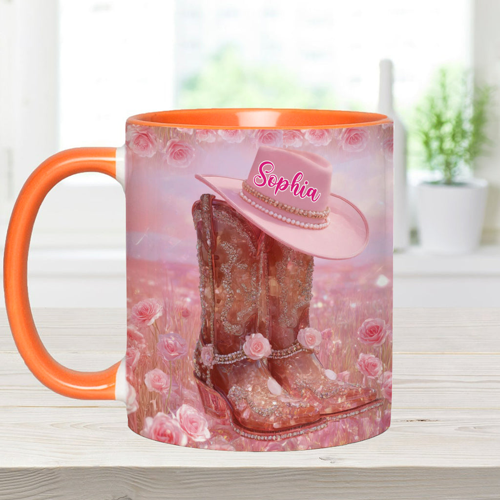 Floral Cowgirl - Personalized Cowgirl Accent Mug