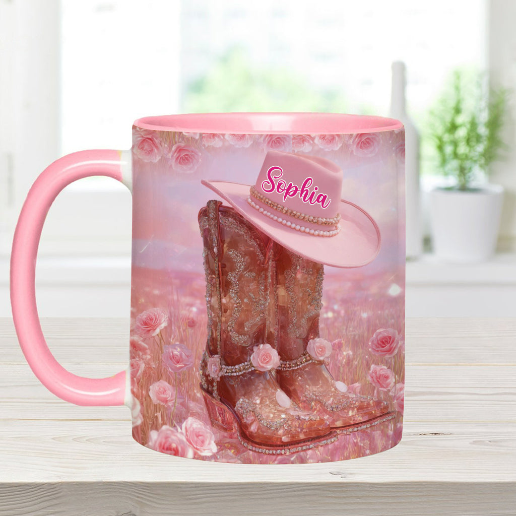 Floral Cowgirl - Personalized Cowgirl Accent Mug