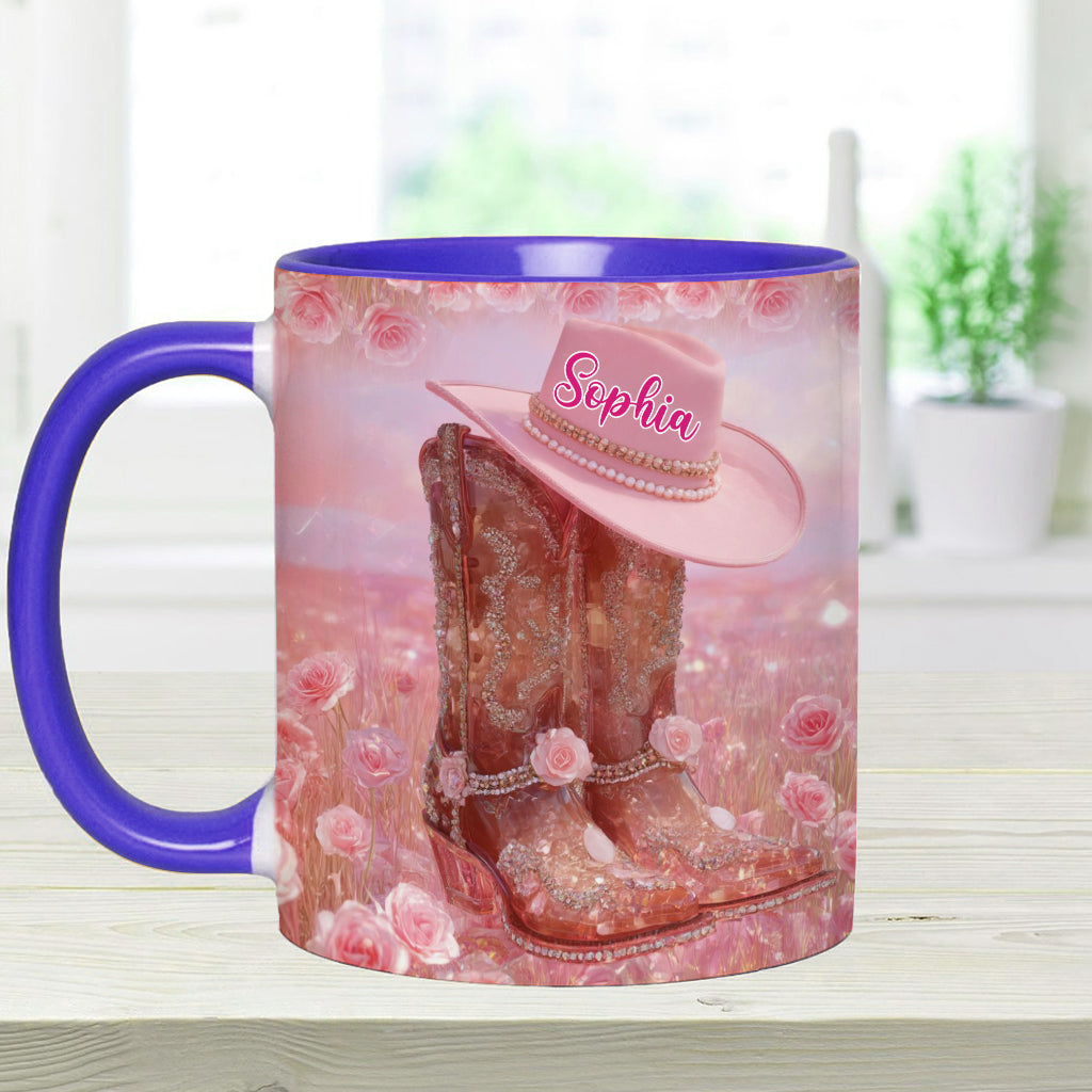 Floral Cowgirl - Personalized Cowgirl Accent Mug