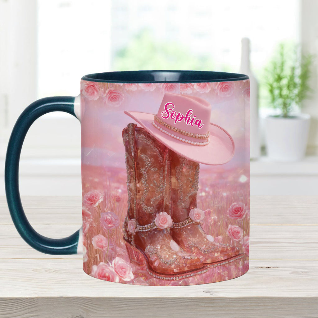 Floral Cowgirl - Personalized Cowgirl Accent Mug