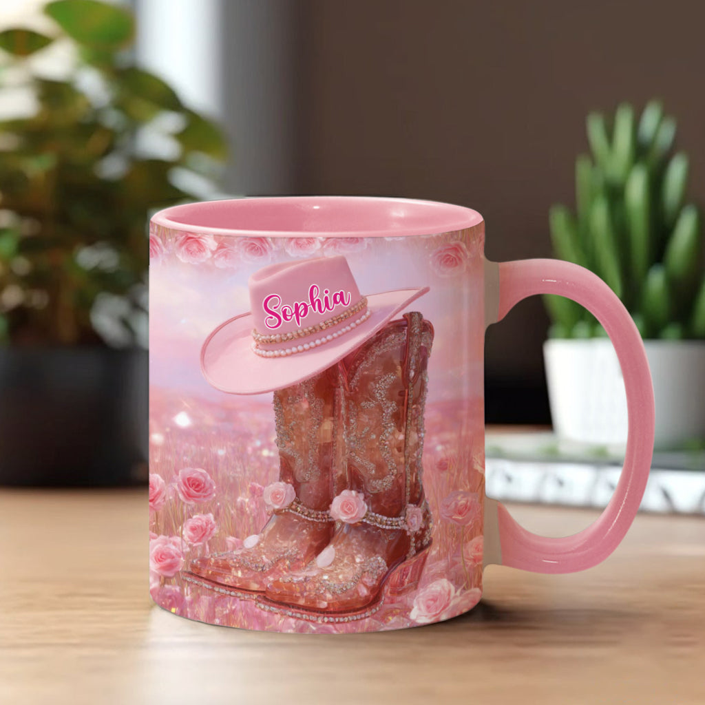 Floral Cowgirl - Personalized Cowgirl Accent Mug