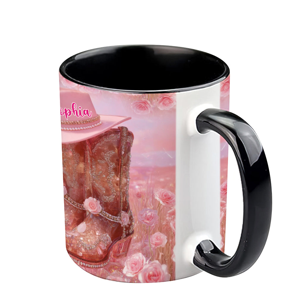 Floral Cowgirl - Personalized Cowgirl Accent Mug