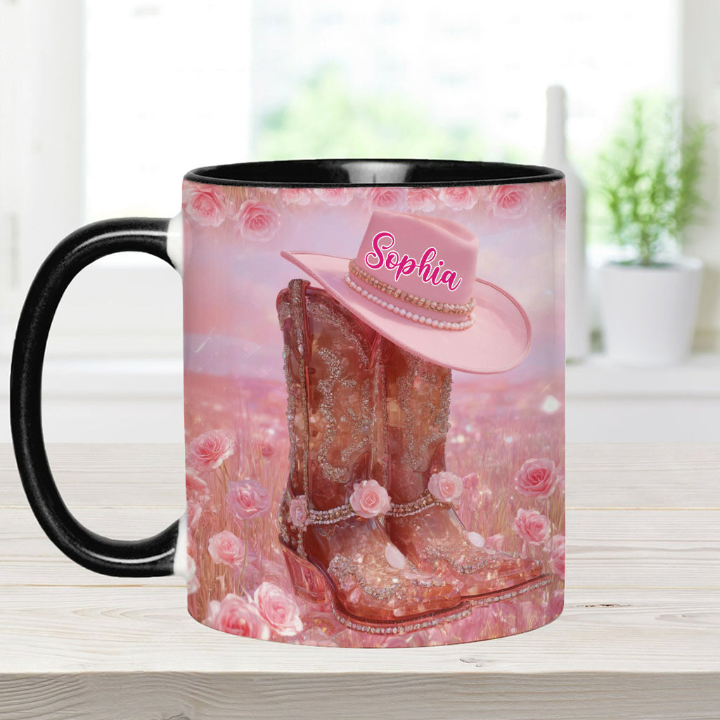 Floral Cowgirl - Personalized Cowgirl Accent Mug