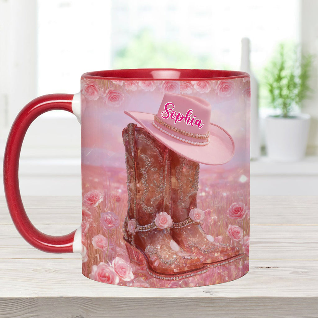 Floral Cowgirl - Personalized Cowgirl Accent Mug