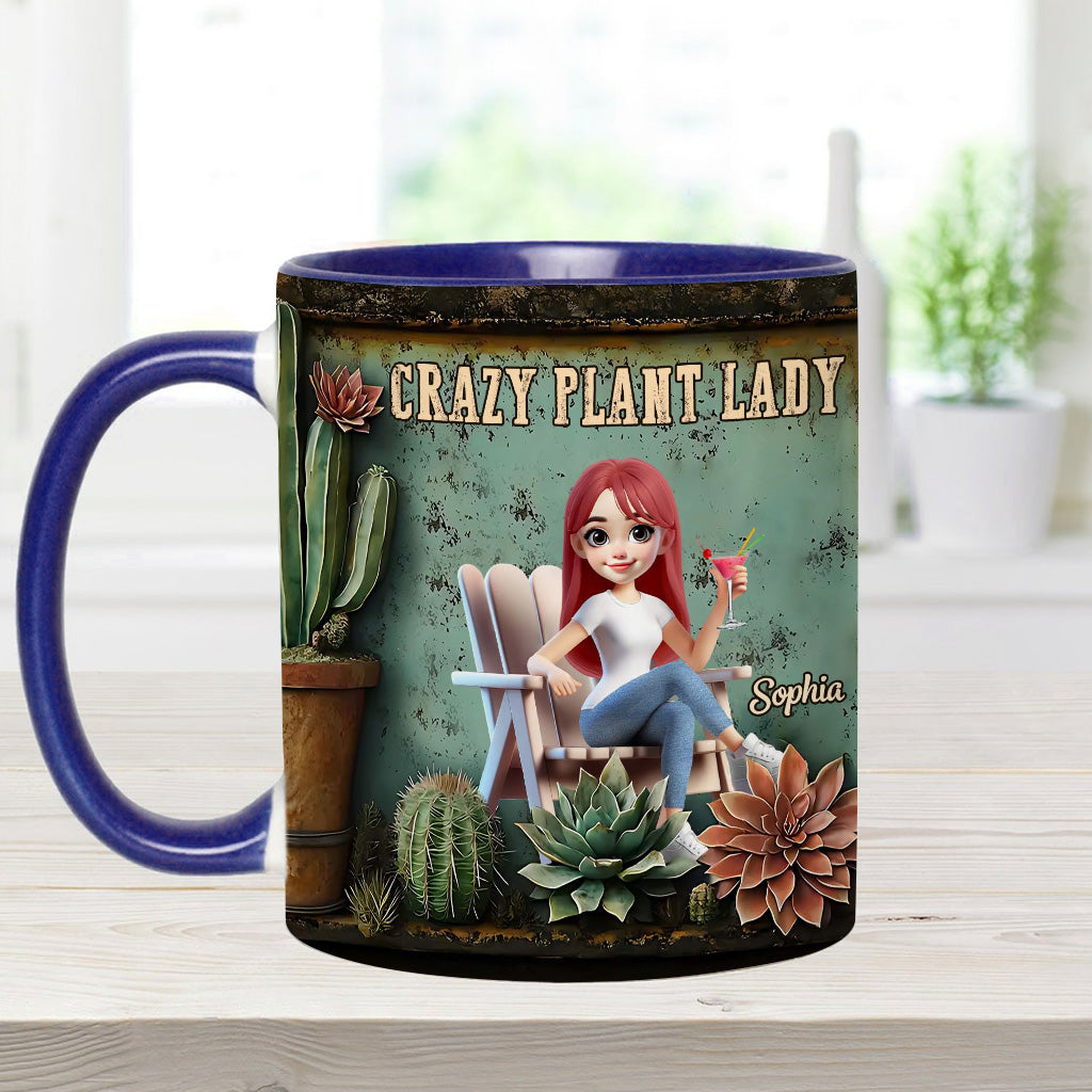 Crazy Plant Lady - Personalized Gardening Accent Mug