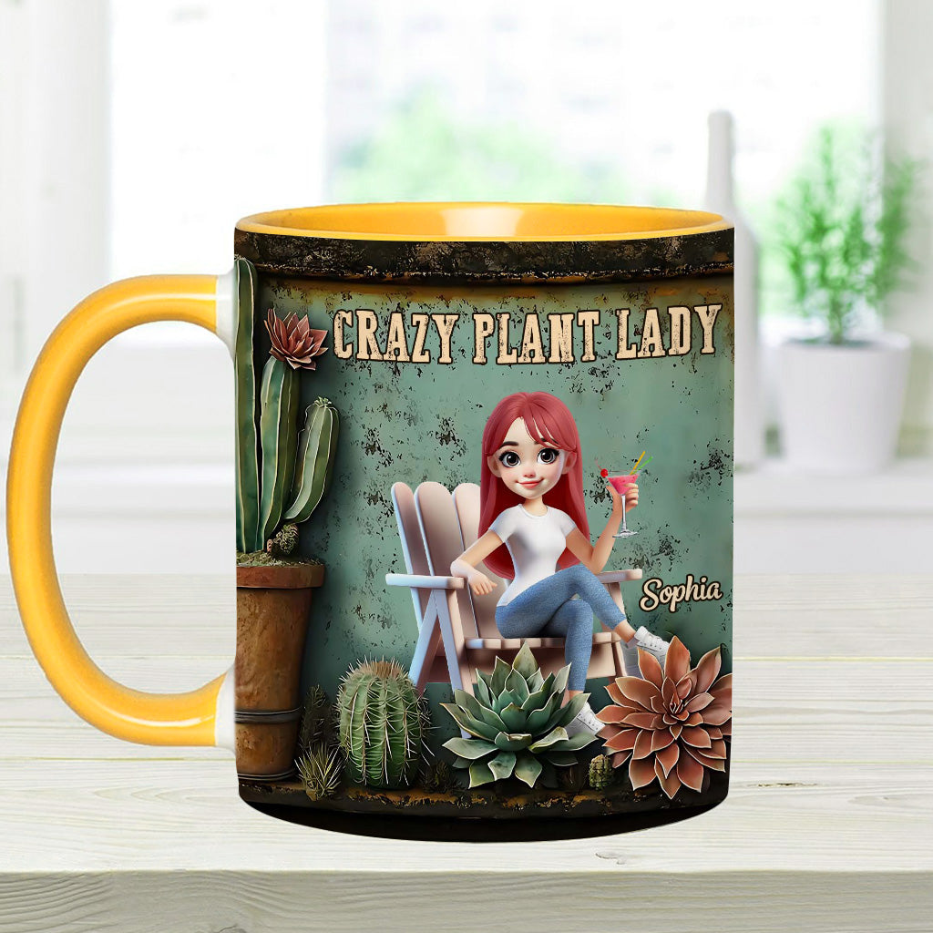 Crazy Plant Lady - Personalized Gardening Accent Mug