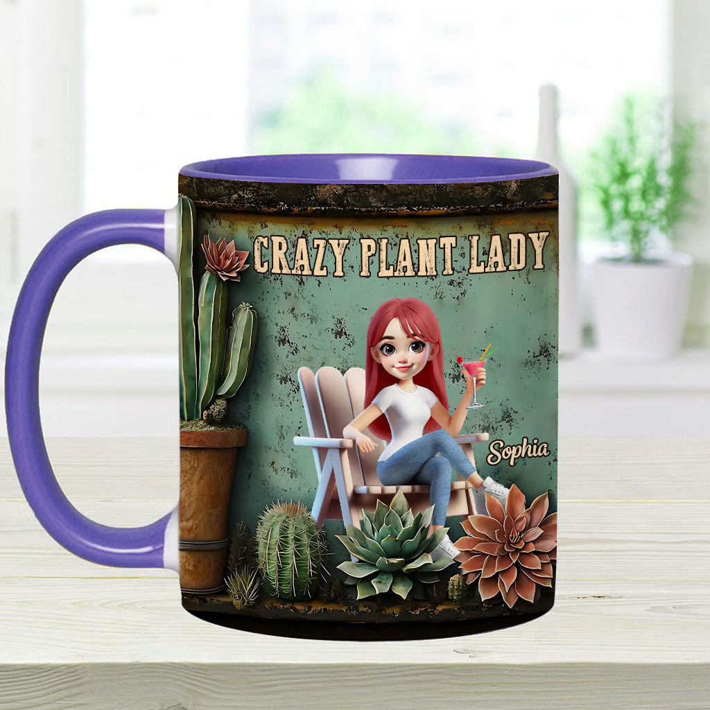Crazy Plant Lady - Personalized Gardening Accent Mug