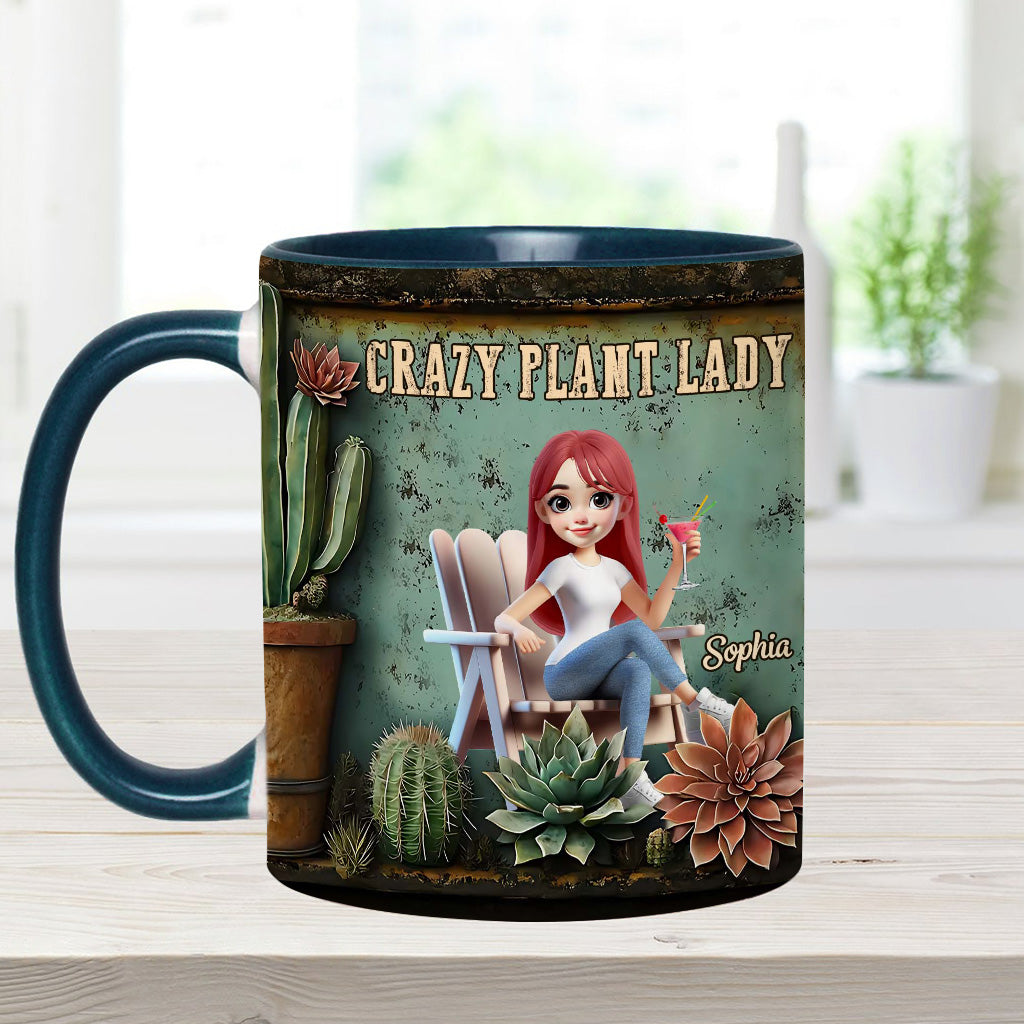 Crazy Plant Lady - Personalized Gardening Accent Mug