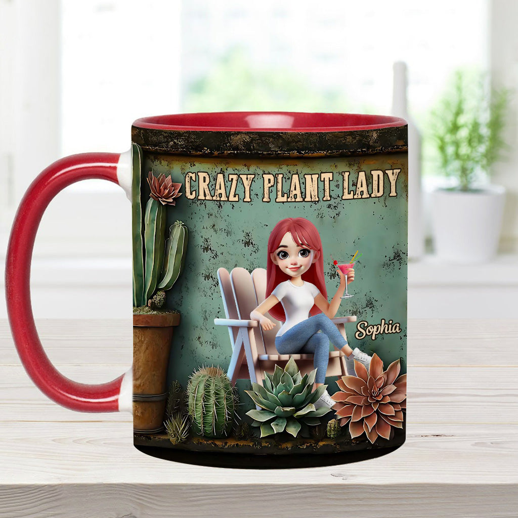 Crazy Plant Lady - Personalized Gardening Accent Mug