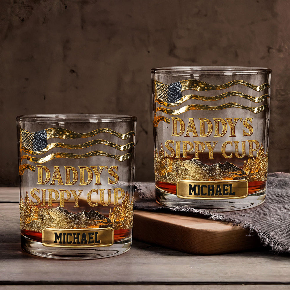 Daddy's Sippy Cup - Personalized Father Whiskey Glass