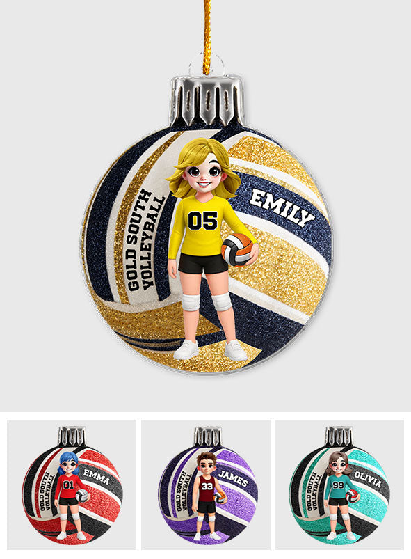 Love Volleyball - Personalized Volleyball Ornament