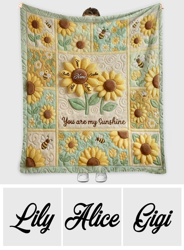You Are My Sunshine - Personalized Grandma Blanket