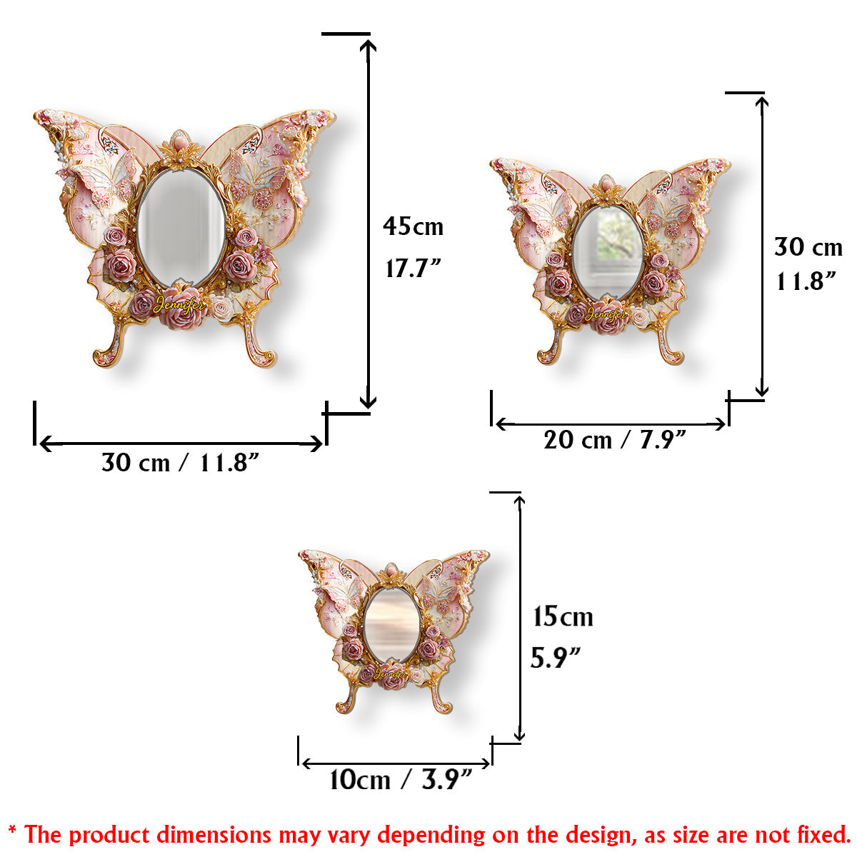 Fairy Butterfly - Personalized Butterfly Wall Hanging Mirror