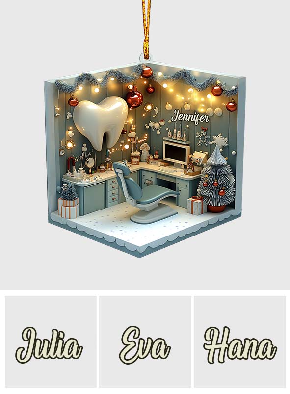 Dental Clinic - Personalized Dentist Ornament