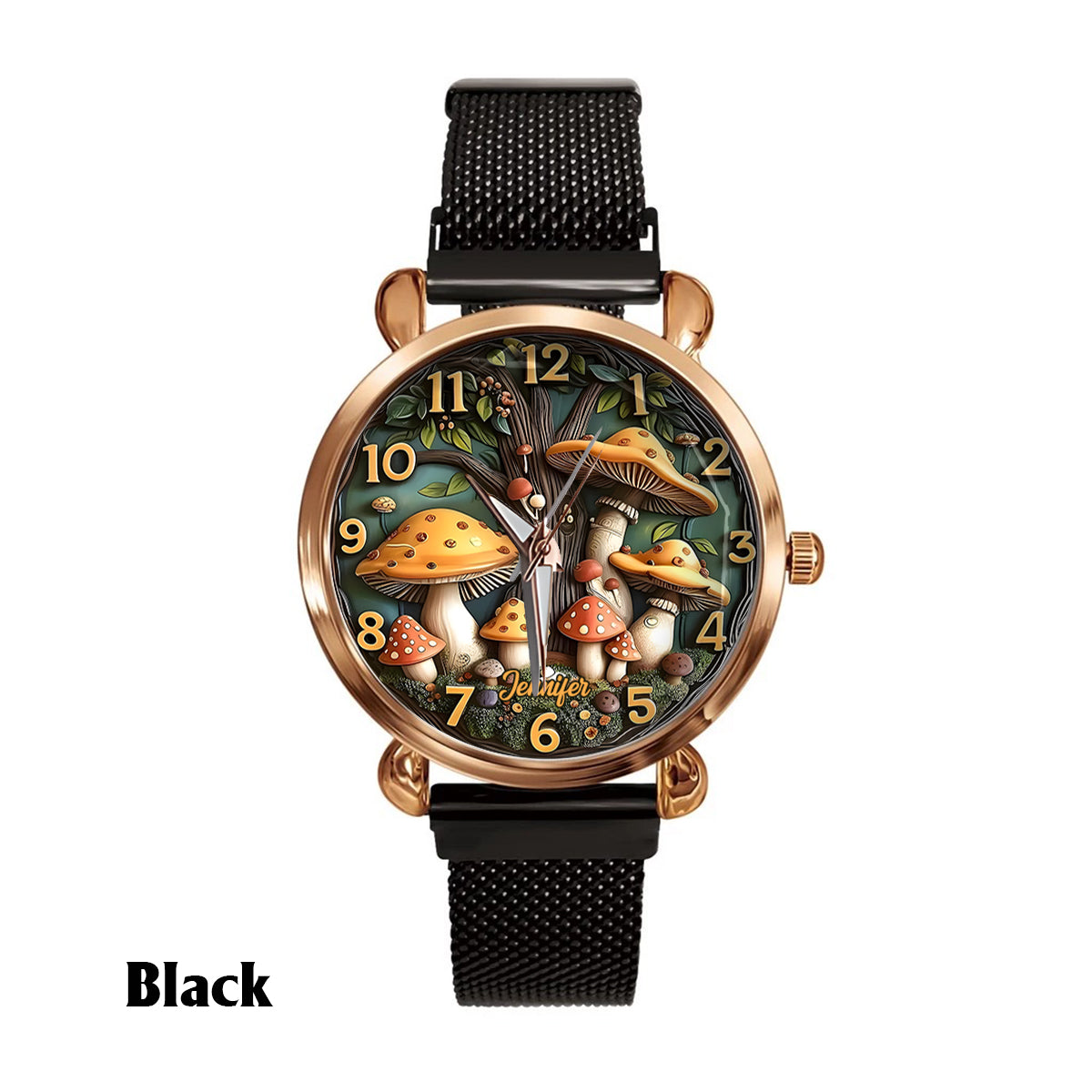 Mushroom and Tree - Personalized Hippie Women Hand Watch