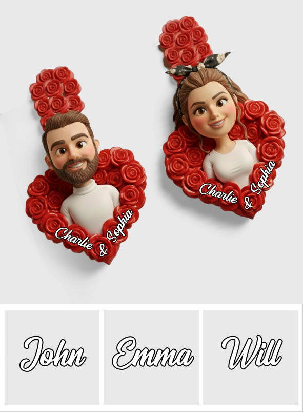 Together Forever - Personalized Couple Shaped Magnetic Bookmark