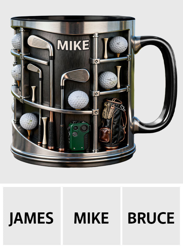 Love Goft - Mug et sous-verre personnalisés sur le thème du golf