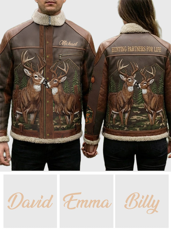 Hunting Partners For Life - Personalized Hunting Zip Jacket