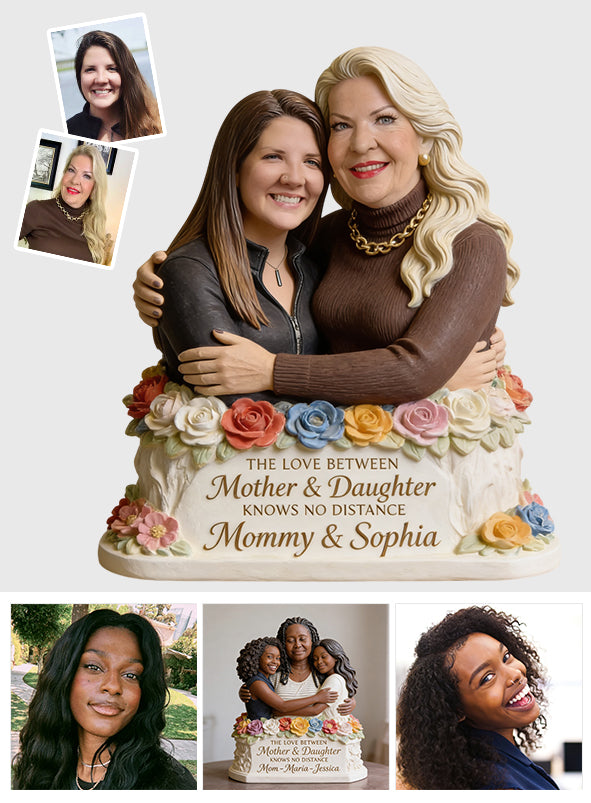 Love Between Mother And Daughter - Personalized Mother Custom Shaped Acrylic Plaque