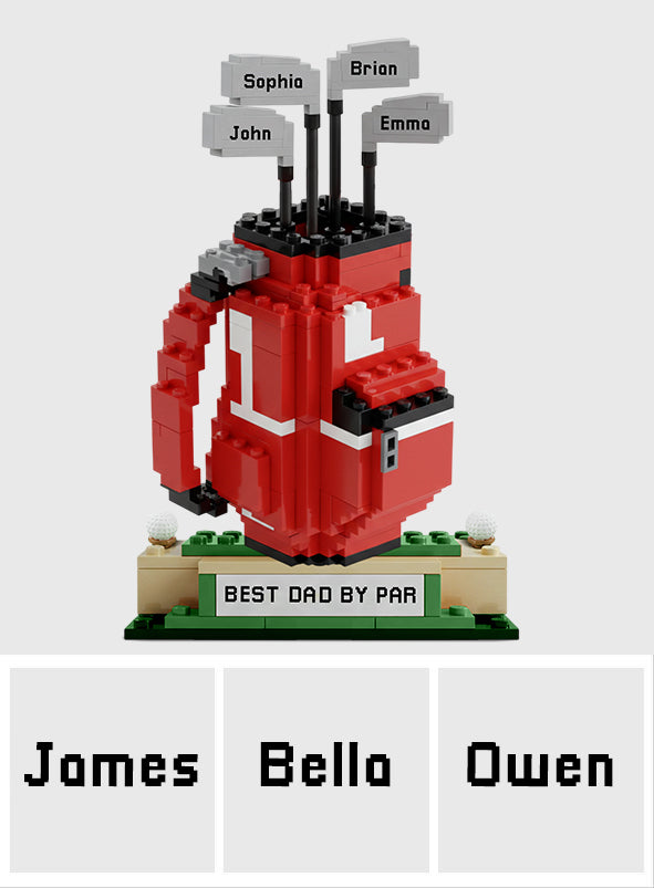 Best Dad By Par - Personalized Golf Custom Shaped Acrylic Plaque