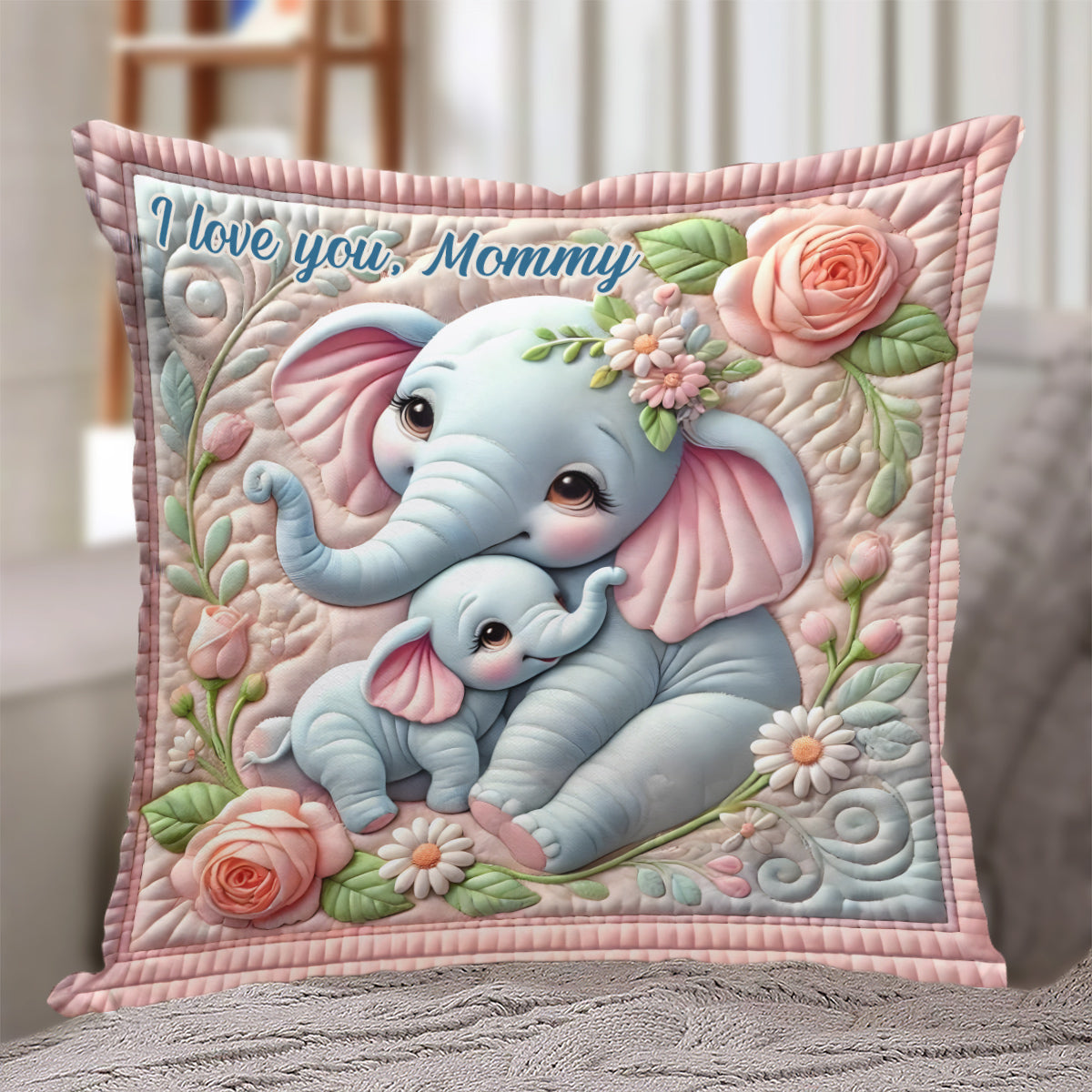 I Love You - Personalized Mother Throw Pillow