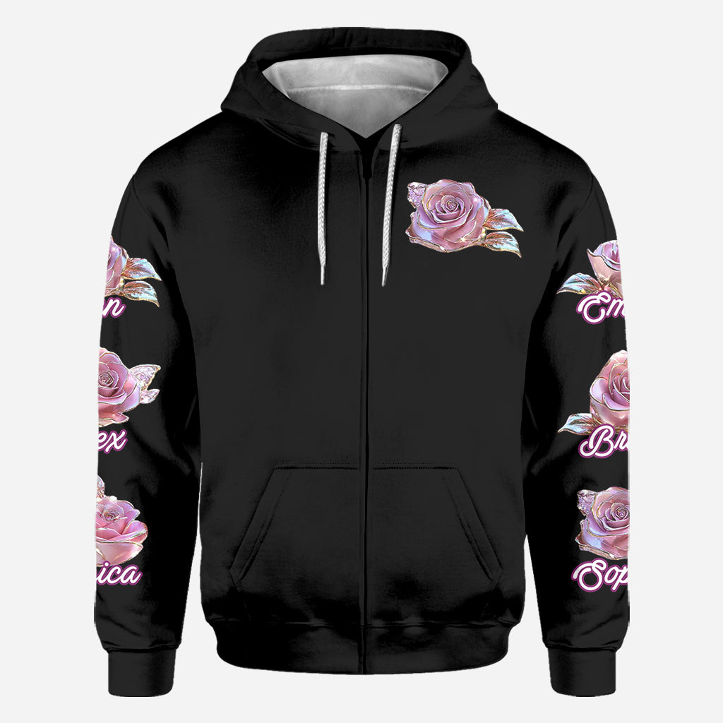 Flowers For Mom Grandma - Personalized Mother All Over Shirt