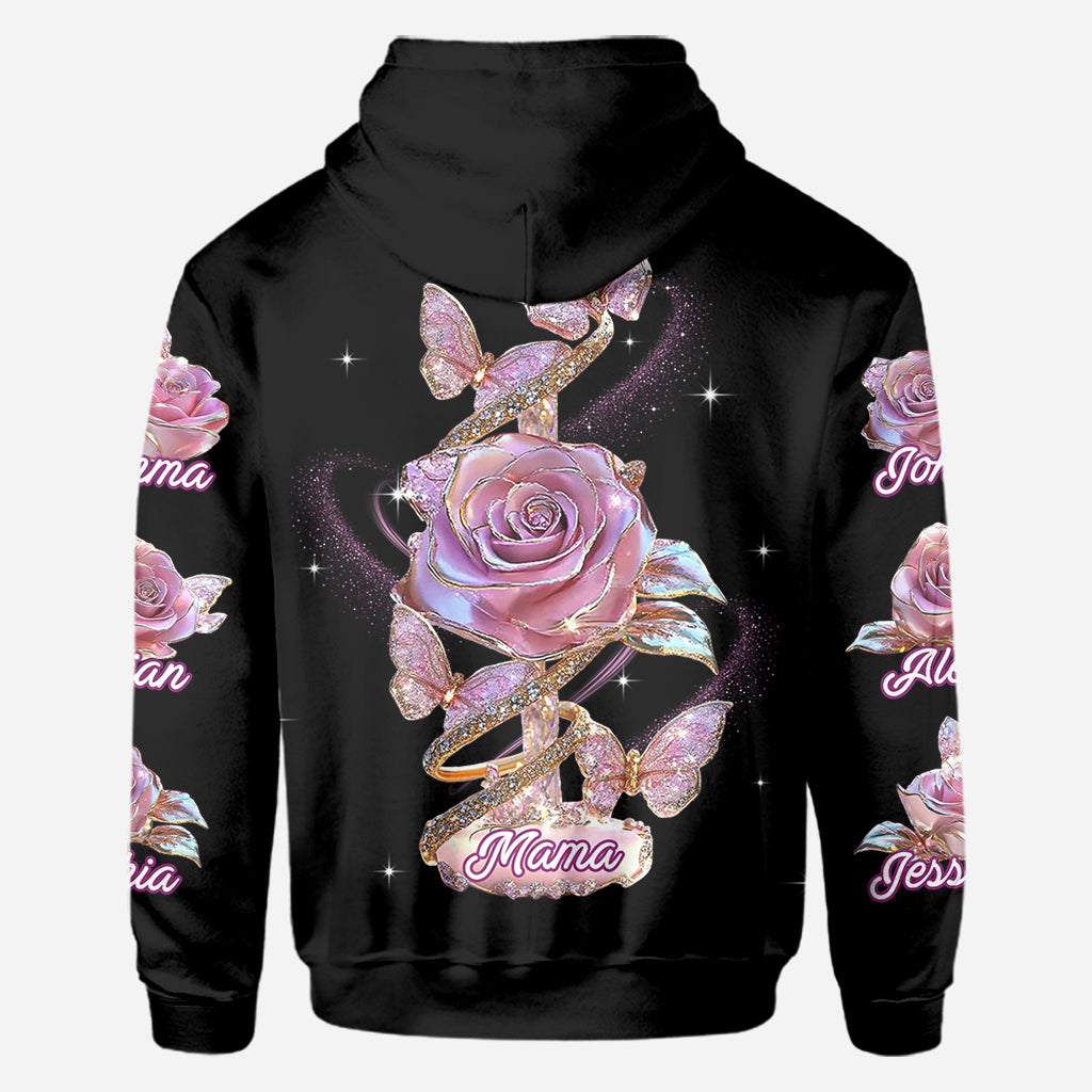 Flowers For Mom Grandma - Personalized Mother All Over Shirt