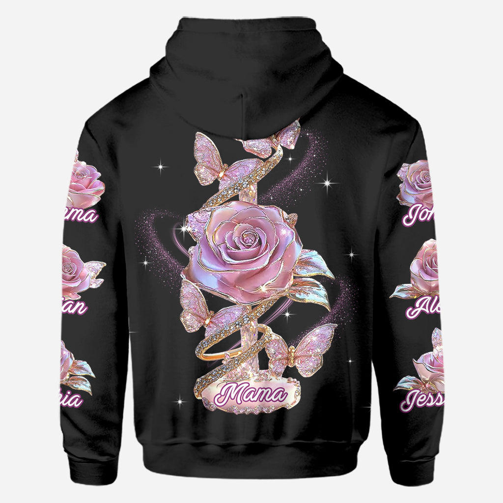 Flowers For Mom Grandma - Personalized Mother All Over Shirt