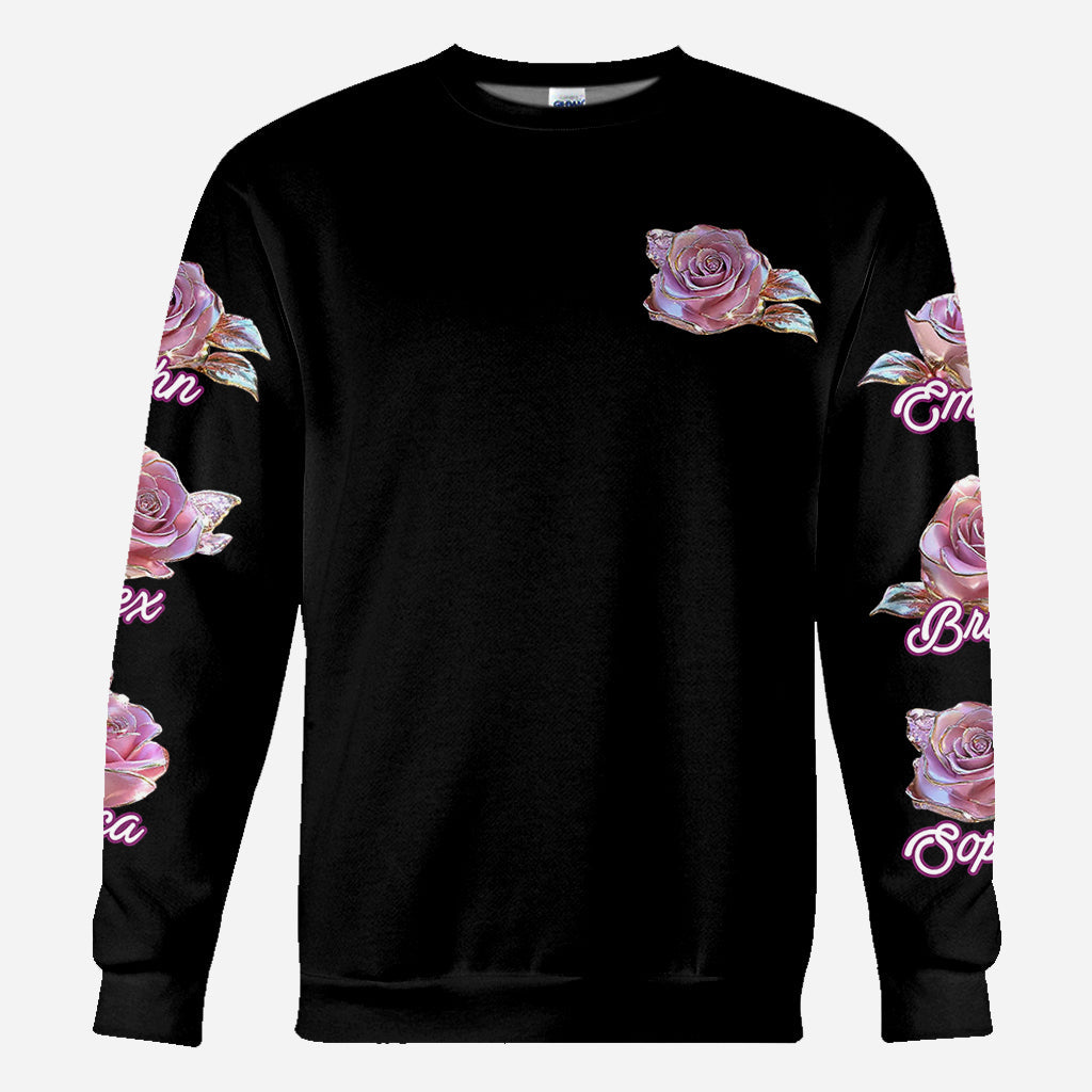Flowers For Mom Grandma - Personalized Mother All Over Shirt