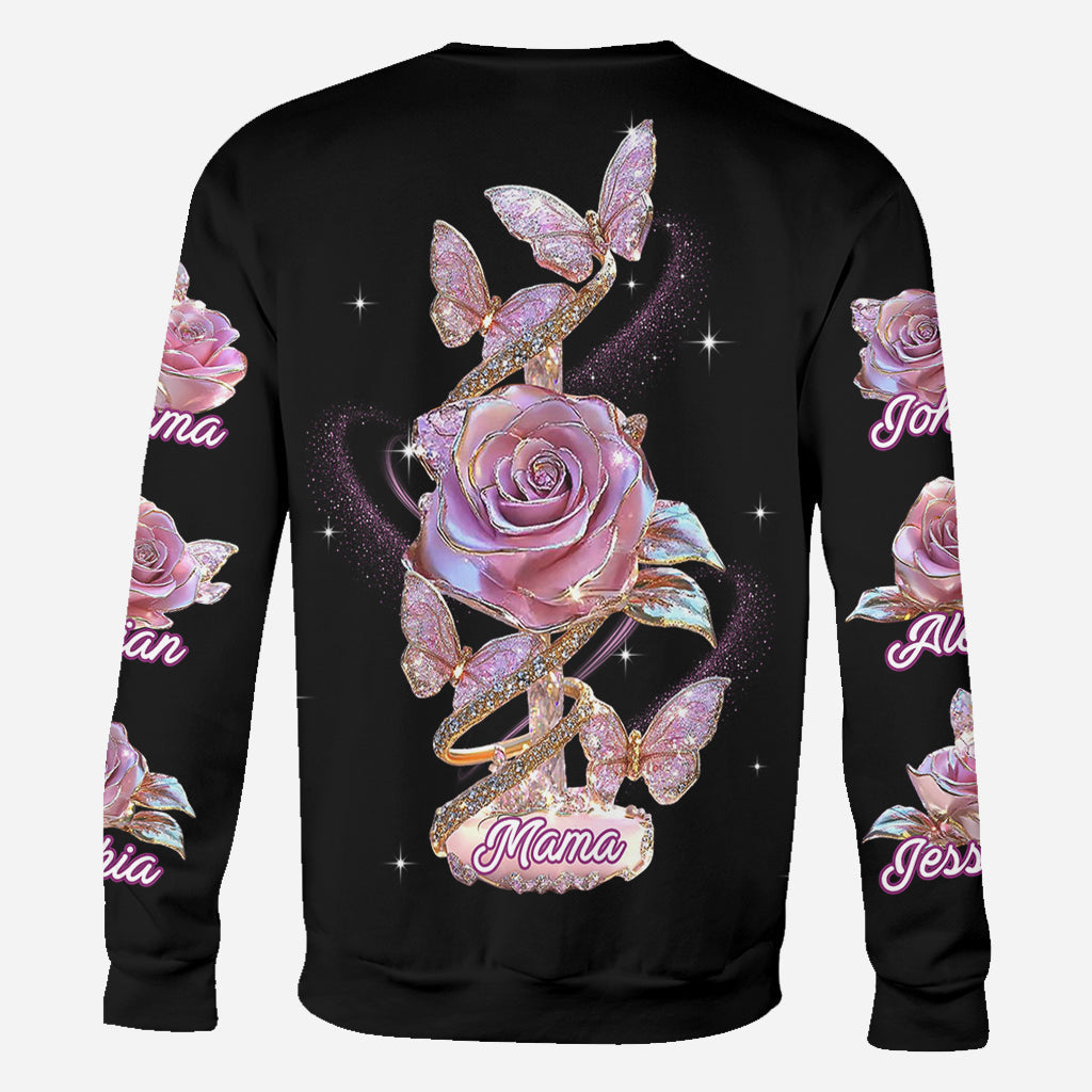 Flowers For Mom Grandma - Personalized Mother All Over Shirt